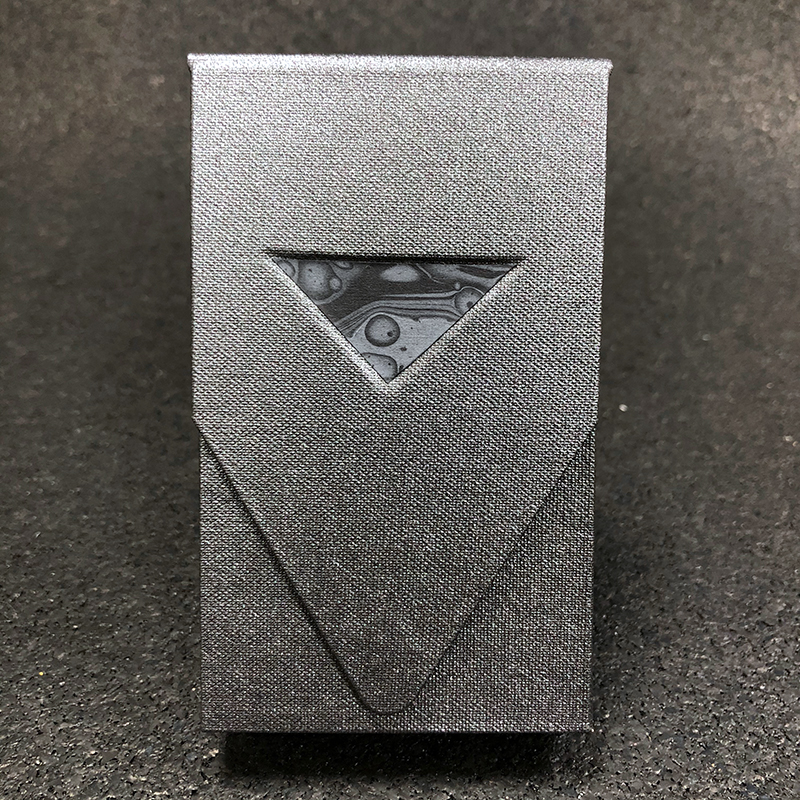 Business Card box - Pewter Metallic with Marbled interior
